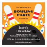 Bowlings-Party Einladung mit Bowlingsball