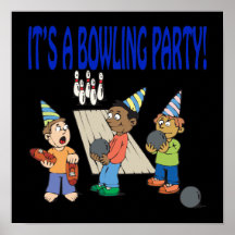 Bowlings-Party Posterdruck