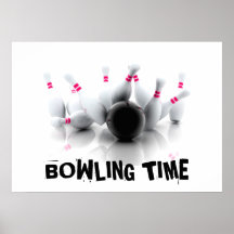 Bowlings-Zeit-Plakat