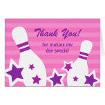 Bowlingsstifte mit Sternmädchen danken Ihnen Anmer