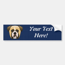 Boxer-Hund Auto Sticker