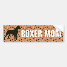 Boxer-MammahundeSilhouettetatze druckt Stoßaufkleb Auto Aufkleber