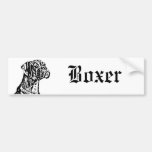 Boxerwelpe Kunst-Autoaufkleber