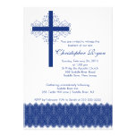 Boy Elegant Lace  Baptism | Christening Cross einladungen