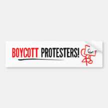 Boykott-Protestierender Autoaufkleber
