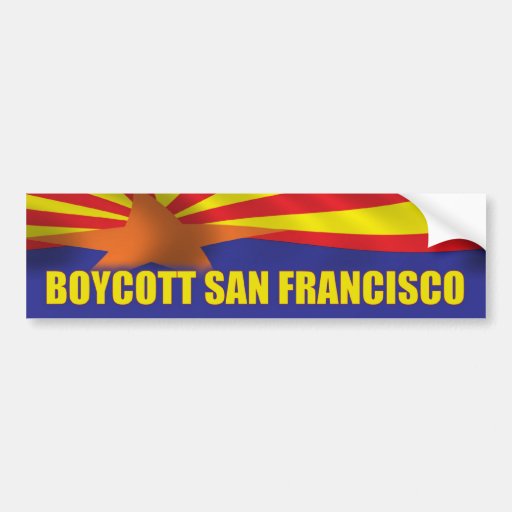 Boykott San Francisco - Unterstützung Arizona Autoaufkleber