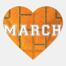 Bracketology-März-Basketball Awesomeness Herzaufkleber