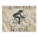 BRAND-FAT. NICHT ÖL. (RADFAHREN) POSTKARTE