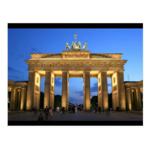 Brandenburger Tor Nacht Postkarte