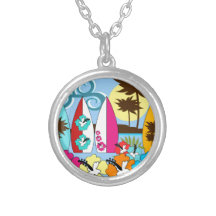 Brandungs-Geschäfts-surfende Ozean-Strand-Surfbret Personalisierter Schmuck