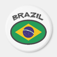 Brasilien-Flagge - cooler Entwurf! Kühlschrankmagnet