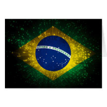 Brasilien-Flaggen-Feuerwerk Karte