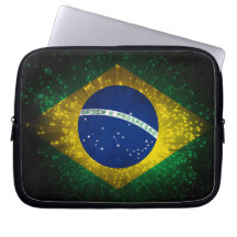 Brasilien-Flaggen-Feuerwerk Laptop Computer Schutzhüllen