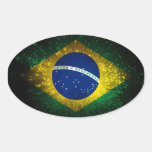 Brasilien-Flaggen-Feuerwerk aufkleber