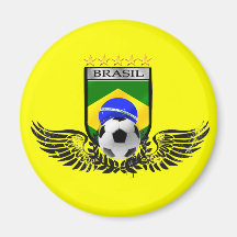 Brasilien-Fußballschild für Brasileiro futebol fas Magnete