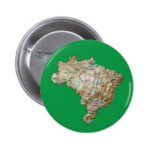 Brasilien-Karten-Knopf Anstecknadelbutton