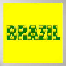 Brasilien-Kohlenstofflogo - Fußballgeschenke 2010 Posterdrucke