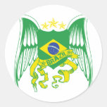 Brasilien Winged II Runde Aufkleber