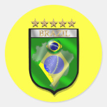Brasilienfünf-sterneAbzeichen Fußball-Fußballaufkl