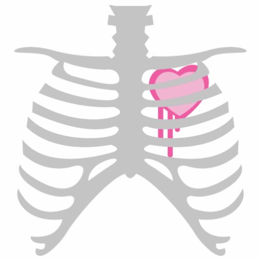 Bratenfett-Herz in Ribcage Foto Ausschnitte