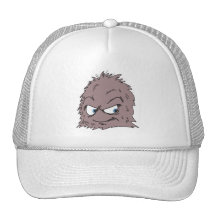 braunes haariges Pelzmonster Retrokult Cap