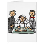 Braut-Bräutigam-Priester-Minister Kirchen-Hochzeit Karten