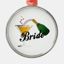 Braut-Champagne-Toast Weihnachtsbaum Ornamente
