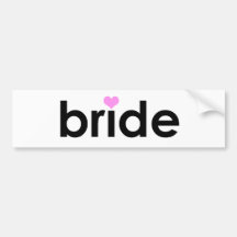 Braut mit Herzen Auto Sticker