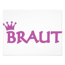 Braut mit Kronenikone Personalisierte Einladung