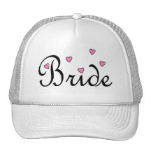 Braut-rosa Herzen Truckermütze