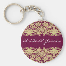 Braut u. Bräutigam KeyChain-Personalizable Text Schlüsselbänder
