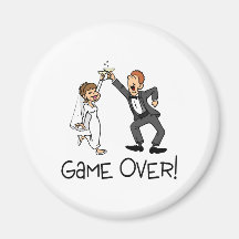 Braut-und Bräutigam-Spiel über Hochzeit Magnete