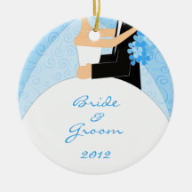 Braut-und des Bräutigams erste Weihnachtsverzierun Ornament