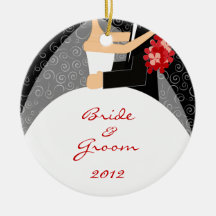 Braut-und des Bräutigams erste Weihnachtsverzierun Weihnachtsornament