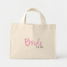 Braut zum zu sein (rosa Skript) Taschen