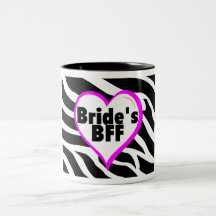 Bräute BESTE FREUNDIN (Herzzebra-Druck) Tee Tassen