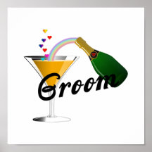 Bräutigam-Champagne-Toast Plakatdruck
