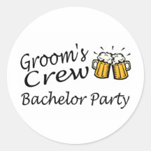 Bräutigam-Crew-Bier-Krüge Stickers