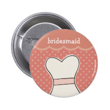 Brautjungfer -- Hochzeitskleider//-ROSA Anstecknadelbutton