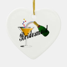 Brautjungfern-Champagne-Toast Weihnachtsbaum Ornamente