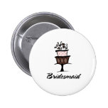 Brautjungfern-Kuchen Anstecknadelbuttons