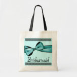 Brautjungfern-Taschen-Aqua-blauer Imitat-Satin-Bog