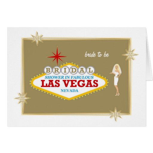 Brautparty in fabelhaftem Las Vegas mit BRAUT Auto Grußkarte