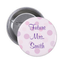 Brautparty-lila Polka-Punkt-Thema-Stifte Buttons