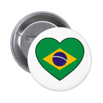 Brazil Heart Soccer buttons