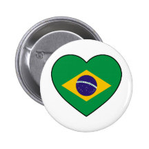 Brazil Heart Soccer Button
