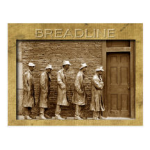 Breadline gestalten, FDR-Denkmal, DC Postkarten
