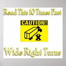 Breite Recht-Drehungen Plakat