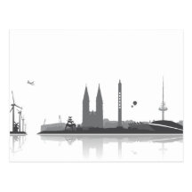 Bremen Skyline - Postkarte / Grußkarte