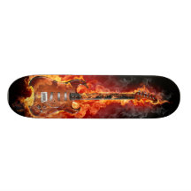 Brennende Gitarre Personalisierte Skateboarddecks